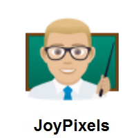 Man Teacher: Medium-Light Skin Tone on JoyPixels