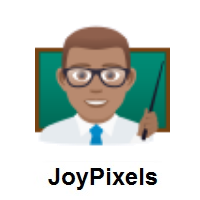 Man Teacher: Medium Skin Tone on JoyPixels