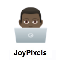 Man Technologist: Dark Skin Tone on JoyPixels