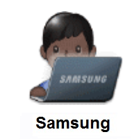 Man Technologist: Dark Skin Tone on Samsung