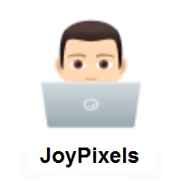 Man Technologist: Light Skin Tone on JoyPixels