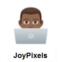 Man Technologist: Medium-Dark Skin Tone on JoyPixels