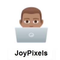 Man Technologist: Medium Skin Tone on JoyPixels