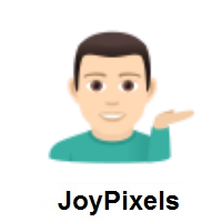 Man Tipping Hand: Light Skin Tone on JoyPixels