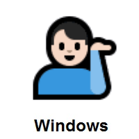 Man Tipping Hand: Light Skin Tone on Microsoft Windows