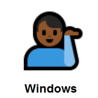 Man Tipping Hand: Medium-Dark Skin Tone on Microsoft Windows
