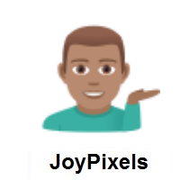 Man Tipping Hand: Medium Skin Tone on JoyPixels