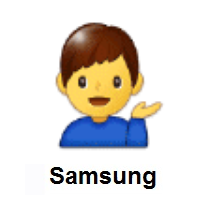 Man Tipping Hand on Samsung