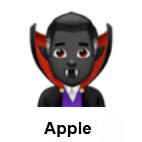 Man Vampire: Dark Skin Tone on Apple iOS