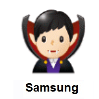 Man Vampire: Light Skin Tone on Samsung