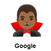 Man Vampire: Medium-Dark Skin Tone on Google Android