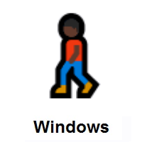 Man Walking: Dark Skin Tone on Microsoft Windows