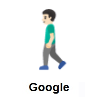 Man Walking: Light Skin Tone on Google Android