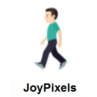 Man Walking: Light Skin Tone on JoyPixels