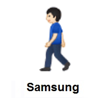 Man Walking: Light Skin Tone on Samsung