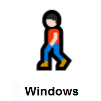 Man Walking: Light Skin Tone on Microsoft Windows