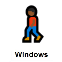 Man Walking: Medium-Dark Skin Tone on Microsoft Windows