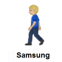 Man Walking: Medium-Light Skin Tone on Samsung