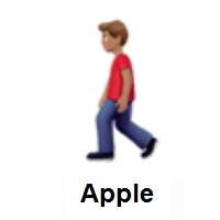 Man Walking: Medium Skin Tone on Apple iOS