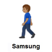 Man Walking: Medium Skin Tone on Samsung