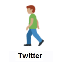 Man Walking: Medium Skin Tone on Twitter Twemoji