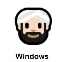 Man Wearing Turban: Light Skin Tone on Microsoft Windows