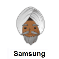 Man Wearing Turban: Medium-Dark Skin Tone on Samsung