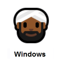 Man Wearing Turban: Medium-Dark Skin Tone on Microsoft Windows
