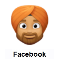 Man Wearing Turban: Medium Skin Tone on Facebook