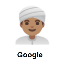 Man Wearing Turban: Medium Skin Tone on Google Android