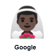 Man With Veil: Dark Skin Tone on Google Android