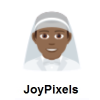 Man With Veil: Medium-Dark Skin Tone on JoyPixels