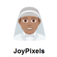 Man With Veil: Medium Skin Tone on JoyPixels
