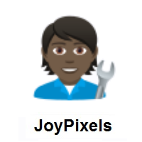 Mechanic: Dark Skin Tone on JoyPixels