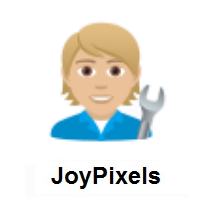 Mechanic: Medium-Light Skin Tone on JoyPixels