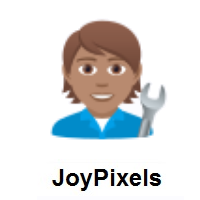 Mechanic: Medium Skin Tone on JoyPixels