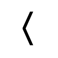 Medium Left-Pointing Angle Bracket Ornament