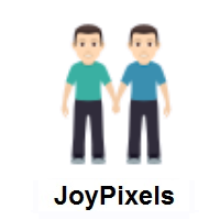 Men Holding Hands: Light Skin Tone on JoyPixels