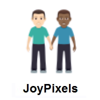 Men Holding Hands: Light Skin Tone, Medium-Dark Skin Tone on JoyPixels