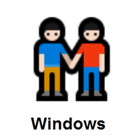 Men Holding Hands: Light Skin Tone on Microsoft Windows