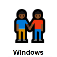 Men Holding Hands: Medium-Dark Skin Tone on Microsoft Windows
