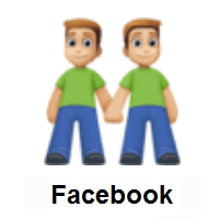 Men Holding Hands: Medium-Light Skin Tone on Facebook
