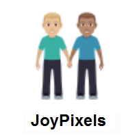 Men Holding Hands: Medium-Light Skin Tone, Medium Skin Tone on JoyPixels