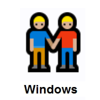 Men Holding Hands: Medium-Light Skin Tone on Microsoft Windows