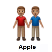 Men Holding Hands: Medium Skin Tone on Apple iOS