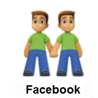 Men Holding Hands: Medium Skin Tone on Facebook