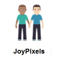 Men Holding Hands: Medium Skin Tone, Light Skin Tone on JoyPixels