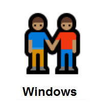 Men Holding Hands: Medium Skin Tone on Microsoft Windows