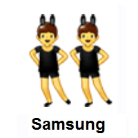 Men with Bunny Ears on Samsung