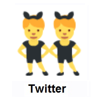 Men with Bunny Ears on Twitter Twemoji